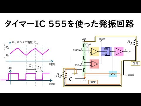 電子工作入門 タイマーIC 555 を使った発振回路