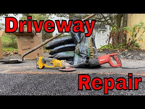 Driveway Pothole Repair - How to Repair Asphalt DIY