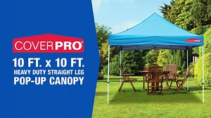 The Coverpro 10 Ft. X 10 Ft. Heavy Duty Canopy features rugged straight-leg construction for maximum headroom and stability. Watch how this canopy can easily be set up in seconds with no tools required. Purchase for only $99.99 with coupon code 99286960 here: https://hf.tools/coverproHD | Harbor Freight