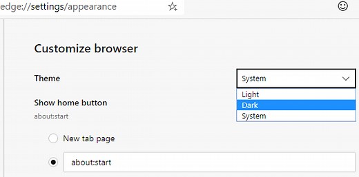 How to enable Dark Mode theme on Microsoft Edge browser