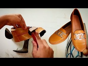 Process of Leather Shoe Making With Simple Tools | Easy Shoe Making Tutorial