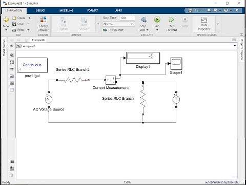 Introduction to Simulink: simulating a simple electric circuit with Simulink and MATLAB