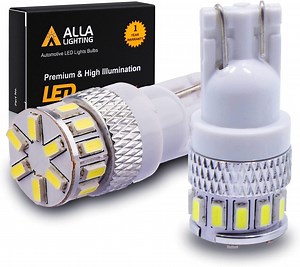 Alla Lighting T10 194 LED Bulb 4014 18-SMD Xtreme Super Bright 168 175 2825 W5W 921 6000K White 12V License Plate Lights Tag, Interior Lights Map, Dome, Reverse Light Lamp Bulbs (set of 2)