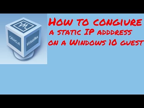 Virtualbox - How to configure a static IP address on a Windows 10 guest using host only network