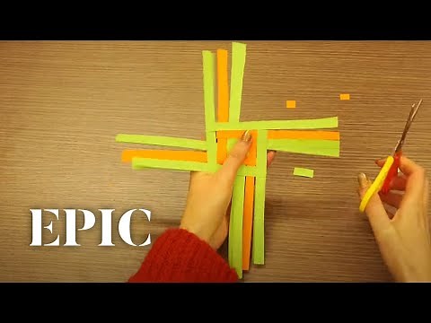 How to make a St. Brigid's Cross out of paper - Tutorial