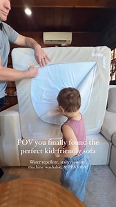 701K views · 3.1K reactions | "Our kids have spilled juice on it, kicked their muddy shoes all over it, and thrown the pillows all over the ground and all of those messes have cleaned off the water-repellent and stain-resistant fabric pretty quickly with a damp towel."  Featured: 4-Seat Modular Corner Sectional (Extra-Deep) in Sand Beige Performance Velvet | Couch.com | Facebook