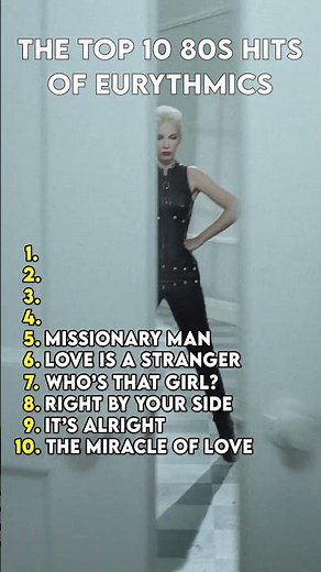 Top 10 Eurythmics Songs of the 80s 🎶