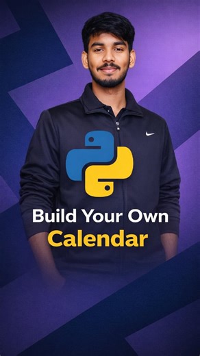 Prashant Kumar on Instagram: "📅 Python Monthly Calendar Generator Learn how to create a monthly calendar using Python in just a few lines of code! 🚀 This script uses Python’s built-in calendar module to dynamically display any month and year entered by the user. 💡 What you’ll learn: ✅ Taking user input in Python ✅ Using the calendar module ✅ Looping through weeks & days ✅ Formatting output like a real calendar 👨‍💻 Perfect for Python beginners, students, and anyone improving their logic & fo