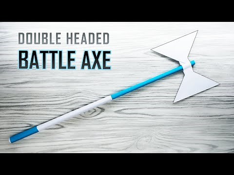 How to make a double headed BATTLE AXE of paper