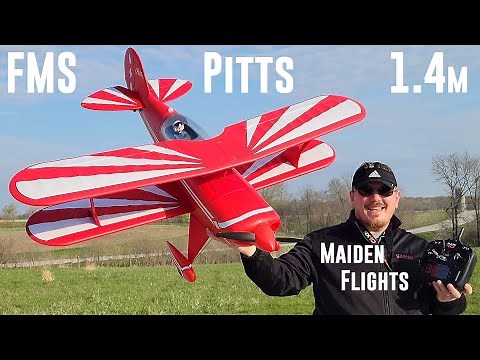 FMS - Pitts V2 - 1400mm - Maiden Flights