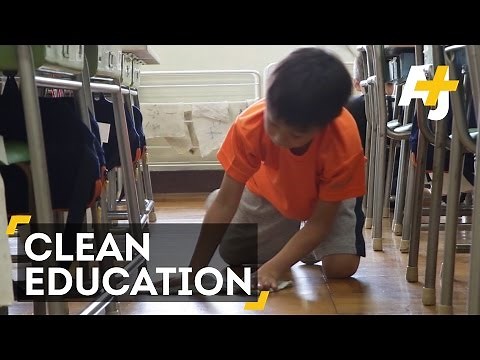 Japanese Students Clean Classrooms To Learn Life Skills