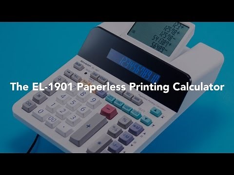 Sharp EL-1901 Paperless Printing Calculator