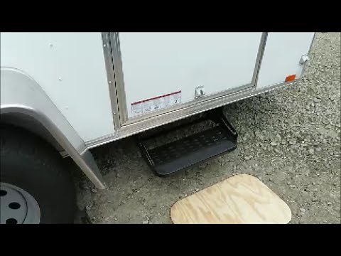 Cargo trailer step install