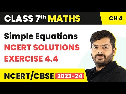 Class 7 Maths Chapter 4 Exercise 4.4 | Simple Equations | Class 7 Maths