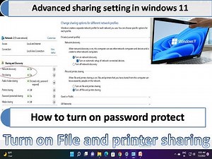 Resolve advanced sharing | Network and sharing center | turn on or off password protected sharing