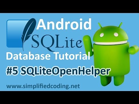 #5 Android SQLite Database Tutorial - SQLiteOpenHelper