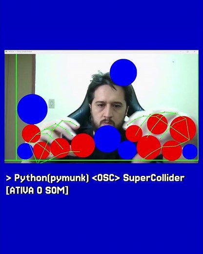 Python(pymunk) - OSC - SuperCollider . Sound ON