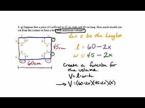 Finding the Max Volume of a Box