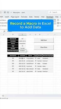 Excel Macro Magic: Automate Data Entry in Seconds! #ExcelTips #Macros #ProductivityHacks