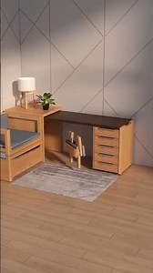 Hidden transformation of a bed into a chair and a desk #furniture #furnituredesign #funnyshorts