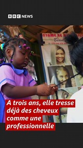467K views · 9.8K reactions | Une fillette ghanéenne de trois ans a captivé de nombreux internautes après que des vidéos d'elle en train de tresser les cheveux d'adultes ont fait surface sur Internet. Dans les vidéos devenues virales, on voit Lordina tresser les cheveux de ses clientes avec un tel flair et une telle précision que beaucoup pensent qu'elle est un génie et qu'elle devrait être guidée pour perfectionner ses compétences. | BBC News Afrique | Facebook