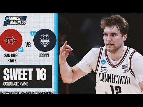 UConn vs. San Diego State - Sweet 16 NCAA tournament extended highlights