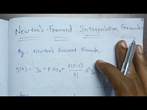 Newton's Forward Interpolation Formula || It's derivation ||