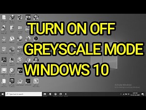How to turn on or turn off Grayscale Mode in Windows 10 | How to Disable or Enable Grayscale windows