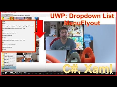 UWP: How to create a Dropdown List, MenuFlyout in Universal Windows Platform
