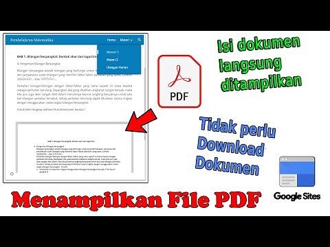 Begini Caranya, MENAMPILKAN MATERI FILE PDF DI GOOGLE SITES