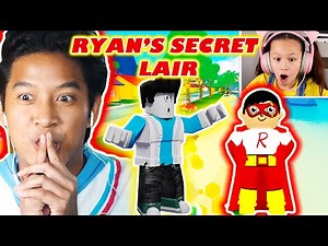 WE FOUND RYAN'S SECRET ROBLOX LAIR! Ryan's World in Roblox Let's Play!
