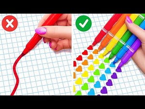 スーパー虹色レインボークラフト＆クールな学校ライフハック|DIYアイディア＆子育ての裏技|123GO! TRENDS