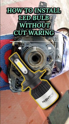 The Easiest Way To install Led Headlight in Car | H4 LED Bulb Easy Installation way #kwid #shorts