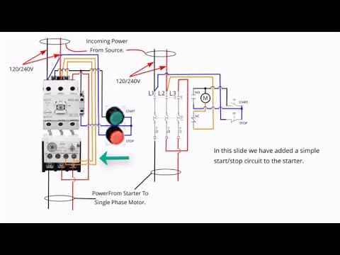 Single Phase Starter Connections.