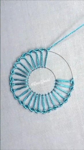 🔥🩵Amazing circle stitch hand embroidery tutorial🔥🩵