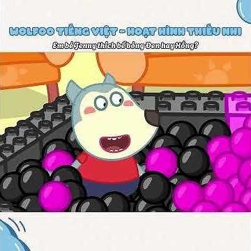 Em bé Jenny thích bể bóng Đen hay Hồng 🖤🩷 #hoathinh #shorts