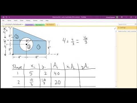 Statics - Centroids of Composite Shapes #2