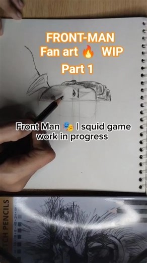 Drawing Squid Game Front Man Mask – Work In Progress 🔥 #shorts #fanart #drawing #asmr