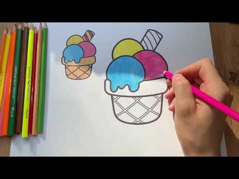 ICE CREAM COLORING FOR KIDS🍦| Fun & Easy Coloring for Kids | Ice Cream Drawing Tutorial | ArtByDiana