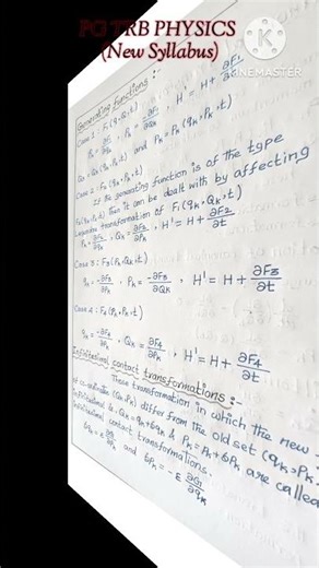 PG TRB PHYSICS 2025 | Classical Mechanics(Canonical Transformation)New Syllabus #pgtrb #pgtrbphysics