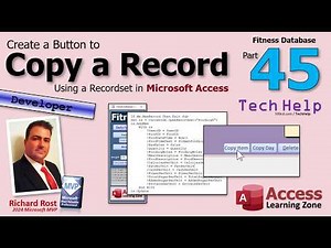 Create a Button to Copy a Record Using a Recordset in Microsoft Access - Fitness Part 45