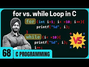 for vs. while Loop in C