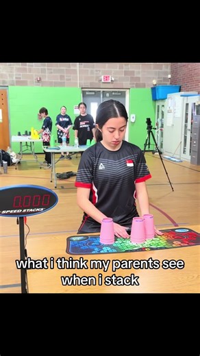 grew up through cup stacking ♥️ #cupstacking #fyp #growth | cup stacking