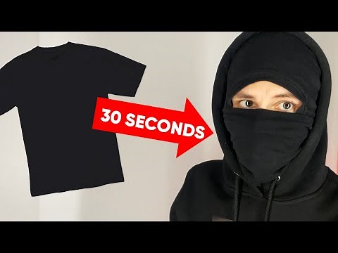 HOW TO MAKE A FACE MASK (BALAKLAVA) WITH A T-SHIRT IN 30 SECONDS / TWO WAYS