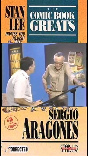1.4K views · 444 reactions | Sergio Aragones sits down with Stan Lee to discuss his art and life from the VHS Comic Book Greats #comics #comicbooks #stanlee #sergioaragonés #cartoons #art #comicstrip #comicart #marvel | Comic Concierge | Facebook