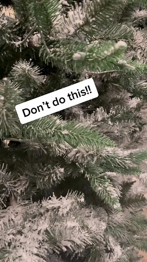 Do not use the spray can flocking because once it dries it comes right off, instead use the powder and water to make it last! Tap the link in my bio and shop Amazon Christmas to find the powder I used. #flocking #flockedchristmastree #diyflockedchristmastree #christmastree #treedecorating