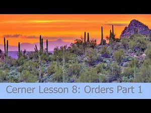 Cerner Demo 08 Orders Part1