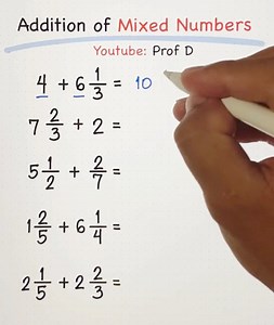 98K views · 2.8K reactions | How to Add Mixed Numbers 樂 | Prof D | Facebook