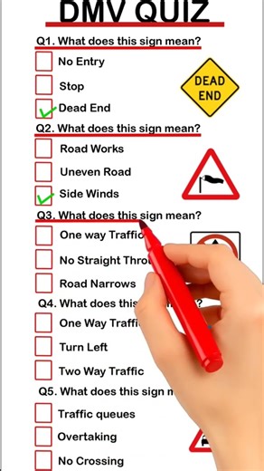 USA Traffic Signs Quiz for Beginners | Pass Your Permit Test #automobile #dmvwrittentest