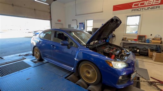 18 reactions | 16 STi on the dyno. We recently installed a completely refreshed engine along with a couple simple upgrades to give it a little more pep but with the factory turbo still. Made 308/317 on 93. Intake, exhaust, and the basic fuel package we recommend for STI’s which include COBB Tuning 1050s, FPR and a 340 pump. At any point we can easily add a larger turbo and open it up if the customer wanted more | Baxley's Speed Shop | Facebook